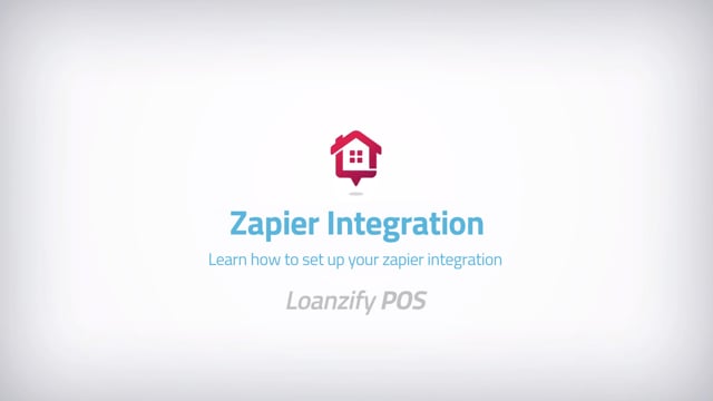 Loanzify POS: Set up Zapier Integration