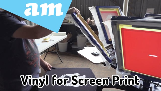 Vinyl for Screenprinting is Cost Effective, Screen Alignment Steps Demo on 6 Station Screen Printer
