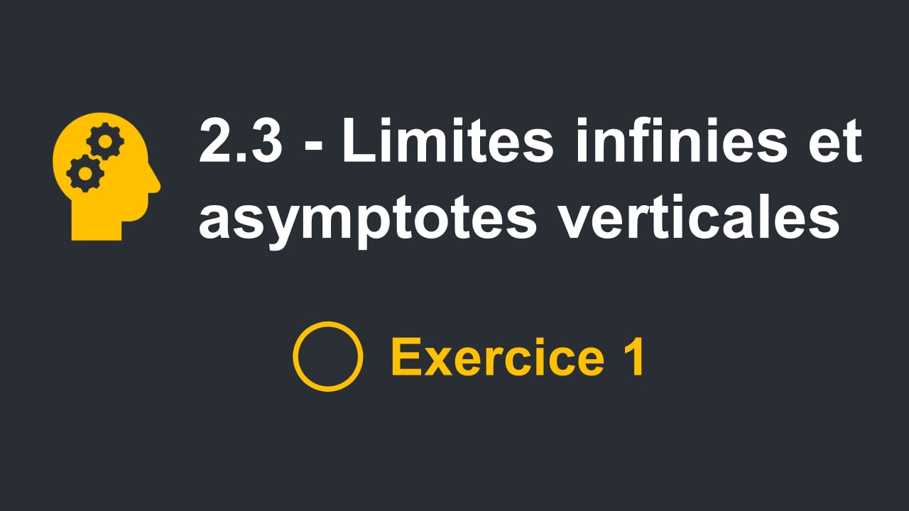 2 3 Limites Infinies Et Asymptotes Verticales Exercice 1 On Vimeo