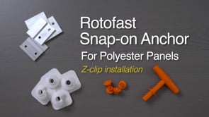 Rotofast Polyester Snap-on Panel Anchors Z-Clips Installation Video