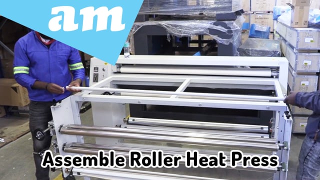 Roller Sublimation Heat Press Step by Step Assemble Guide, Work Table, Tension Rollers and Feeders