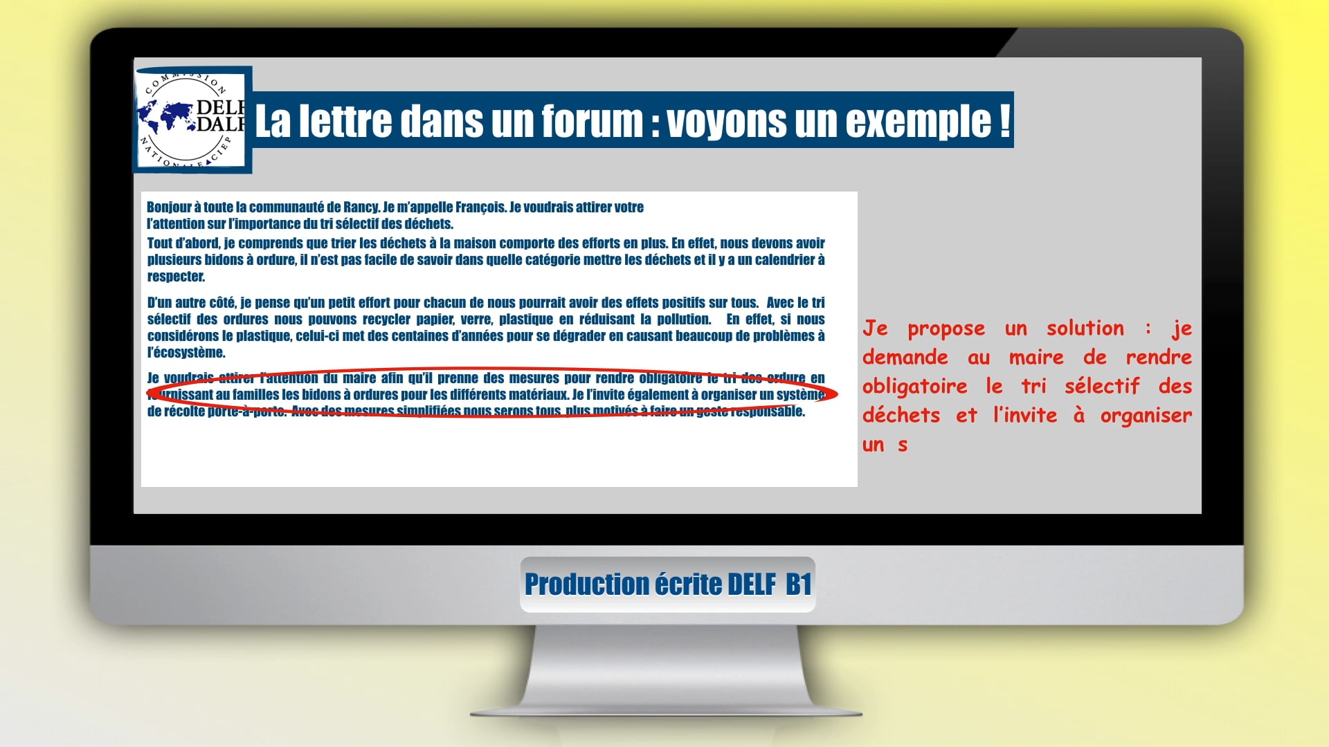 Production Crite Delf B La Lettre Dans Un Forum On Vimeo