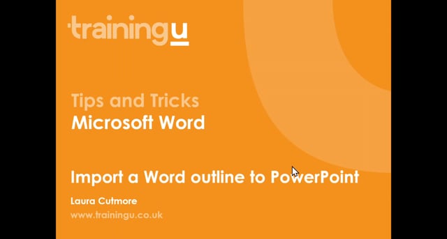 Microsoft Word: Import a Word Outline to PowerPoint
