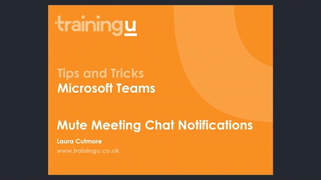 Microsoft Teams: Mute Meeting Chat Notifications