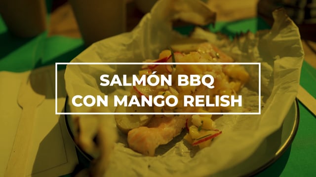 Salmón barbacoa con mango relish - Los picnics de Amanda