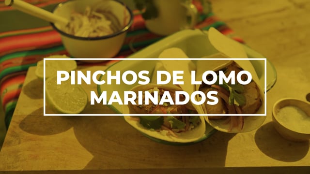 Pinchos de lomo marinado - Los picnics de Amanda