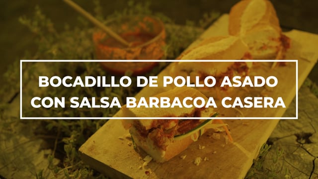 Bocadillo de pollo asado con salsa barbacoa casera - Los picnics de Amanda