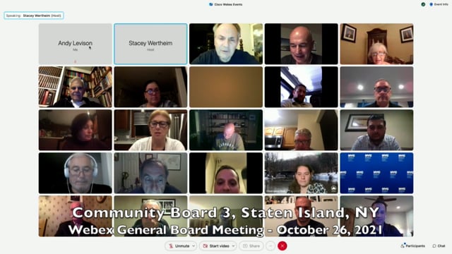 Community Board 3, Staten Island, NY - General Board Meeting - Oct. 26, 2021