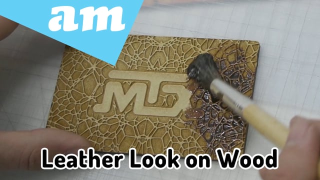 How to Create Leather Look on Wood by Laser Engraving and Paint by Dark Wood Varnish Explained
