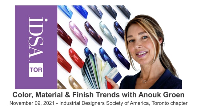 IDSA Toronto - Color, Materials & Finish Trends with Anouk Groen