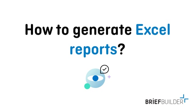 How to generate Excel reports?