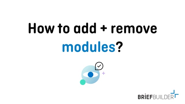 How to add + remove modules?