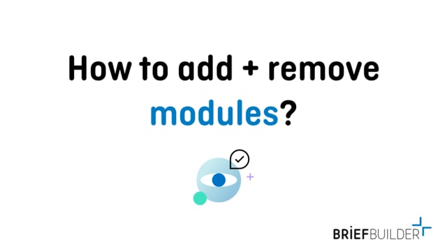 How to add + remove modules?
