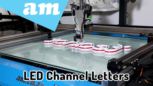 LED Backlit Channel Letter Sign by PrintUP 3D Printer and TruCUT Laser Cutting Machine How-to Video