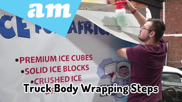 Truck Body Wrapping Steps by Steps Guide from Artwork Design to Print, Cut and Apply with Water.mp4