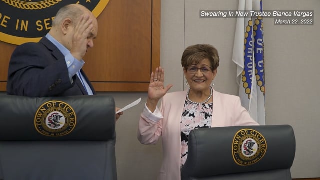 New Trustee Blanca Vargas Swearing In