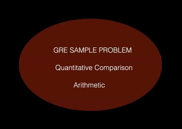 Sample GRE QC problem (High Difficulty Arithmetic)