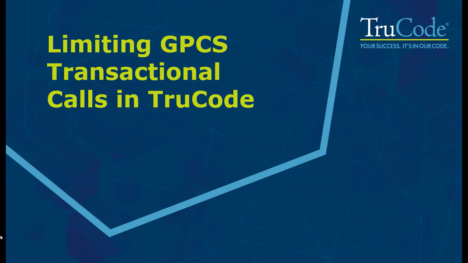 TruCode Training Videos - Limiting GPCS Transactional Calls on Vimeo