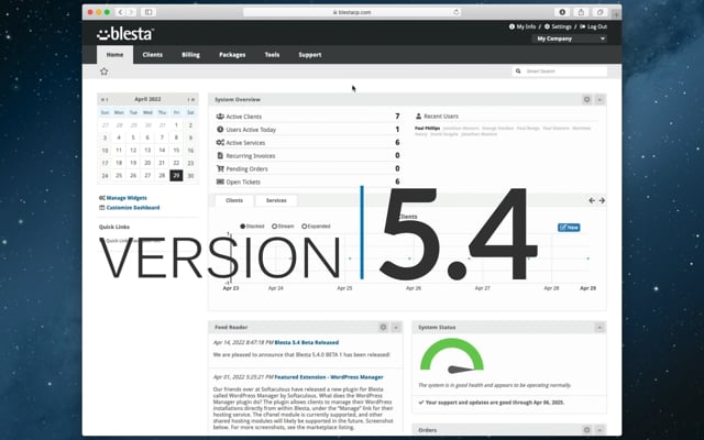 Blesta 5.4 Released