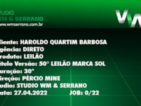 VT MARCA SOL - 50º LEILÃO MARCA SOL