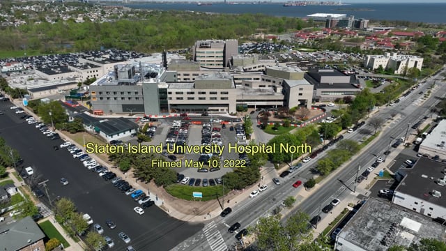 Aerial survey for future improvements to pedestrian safety on Seaview Ave at Staten Island University Hospital North (4K)