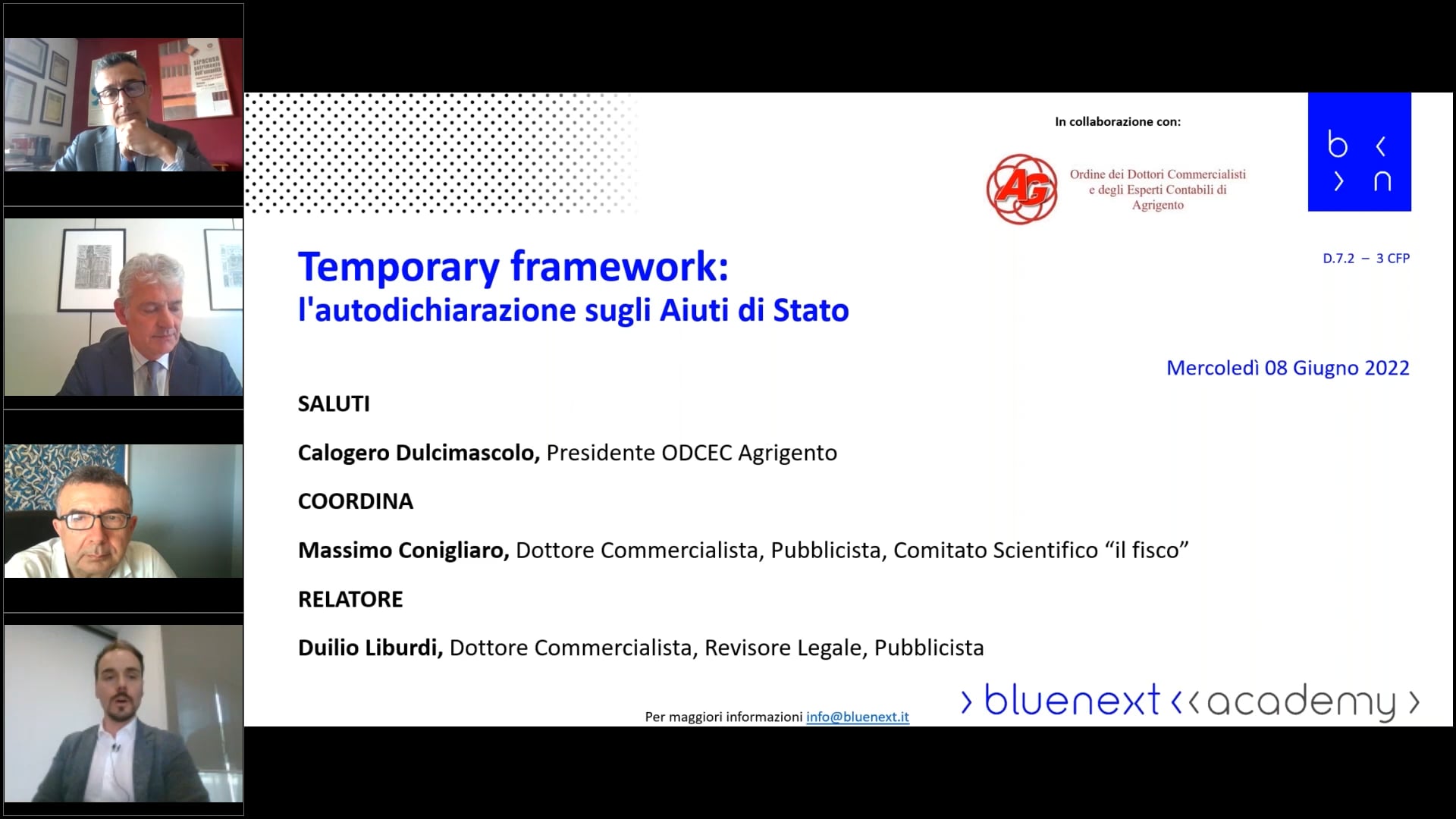 Temporary Framework L Autodichiarazione Sugli Aiuti Di Stato Webinar