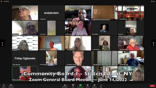 Community Board 1 - June 14, 2022