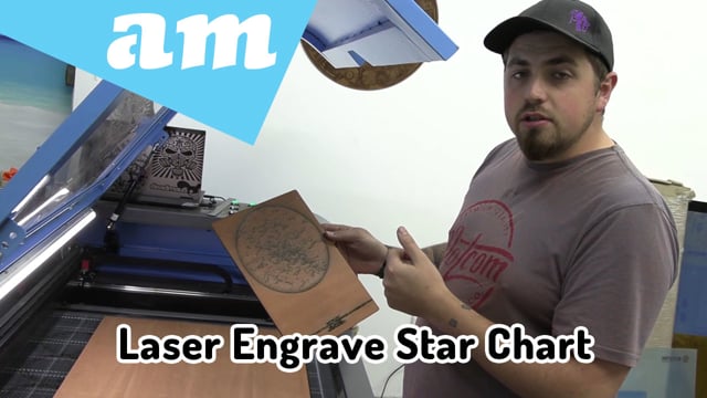 Laser Engrave Star Chart on Plywood with Chart Image Process for Laser Engrave Ready Steps Explained