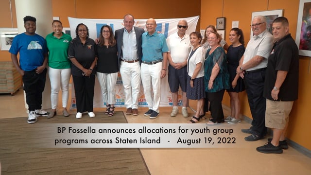 Borough President Fossella Announces Funding for Youth Programs