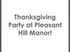 Thanksgiving Party at Pleasant Hill Manor