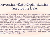 Conversion-Rate-Optimization Service In USA