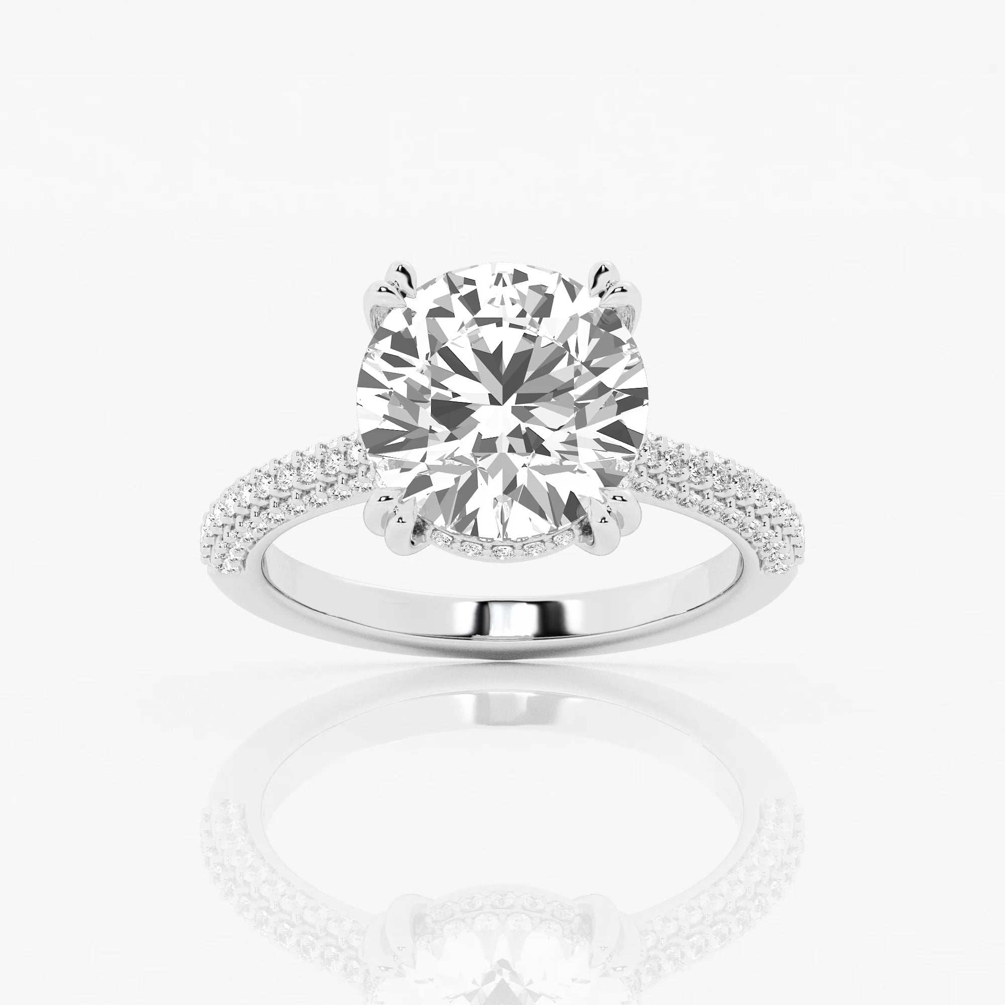 Badgley Mischka Near Colorless 4 1 2 Ctw Round Lab Grown Diamond Double