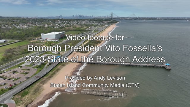 Video footage for Borough President Vito Fossella's 2023 State of the Borough Address