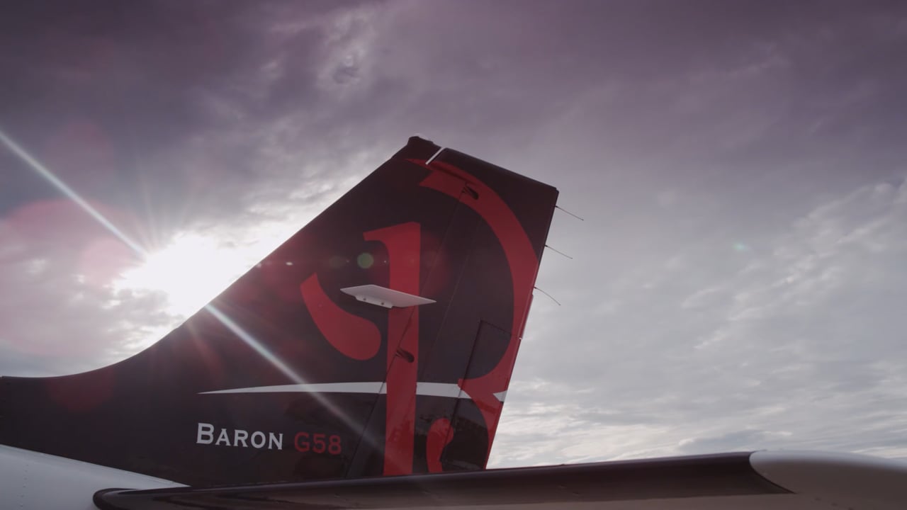 Beechcraft Baron b-roll video 