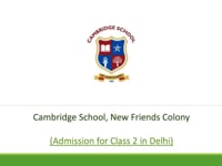 Admission for Class 2 in Delhi
