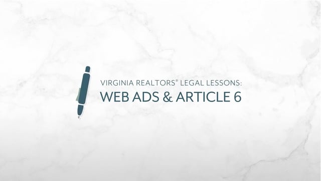 Website Advertisements and Article 6 – Legal Video