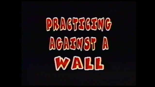 Gregg Hansson Demonstrates Tennis Practice Techniques while Hitting Against a Wall