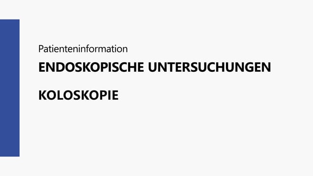 Koloskopie Aufkl&auml;rungsfilm - Dr. Pavek