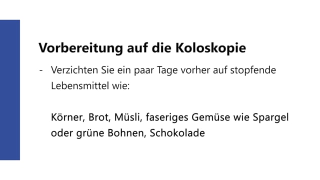 Koloskopie Vorbereitung