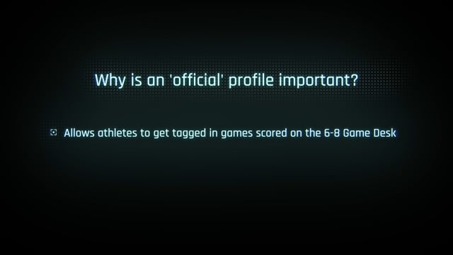 Step 2.2) How to mark an ‘Athlete Profile’ as ‘Official’