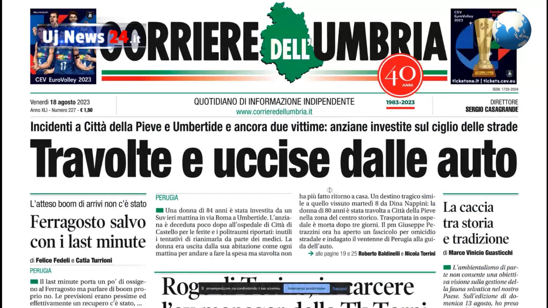 La Rassegna Stampa In Tv Del 18 Agosto 2024 Prime Pagine On Vimeo