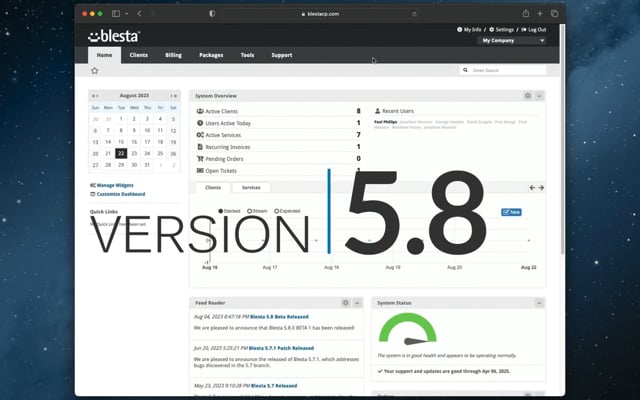 Blesta 5.8 Released