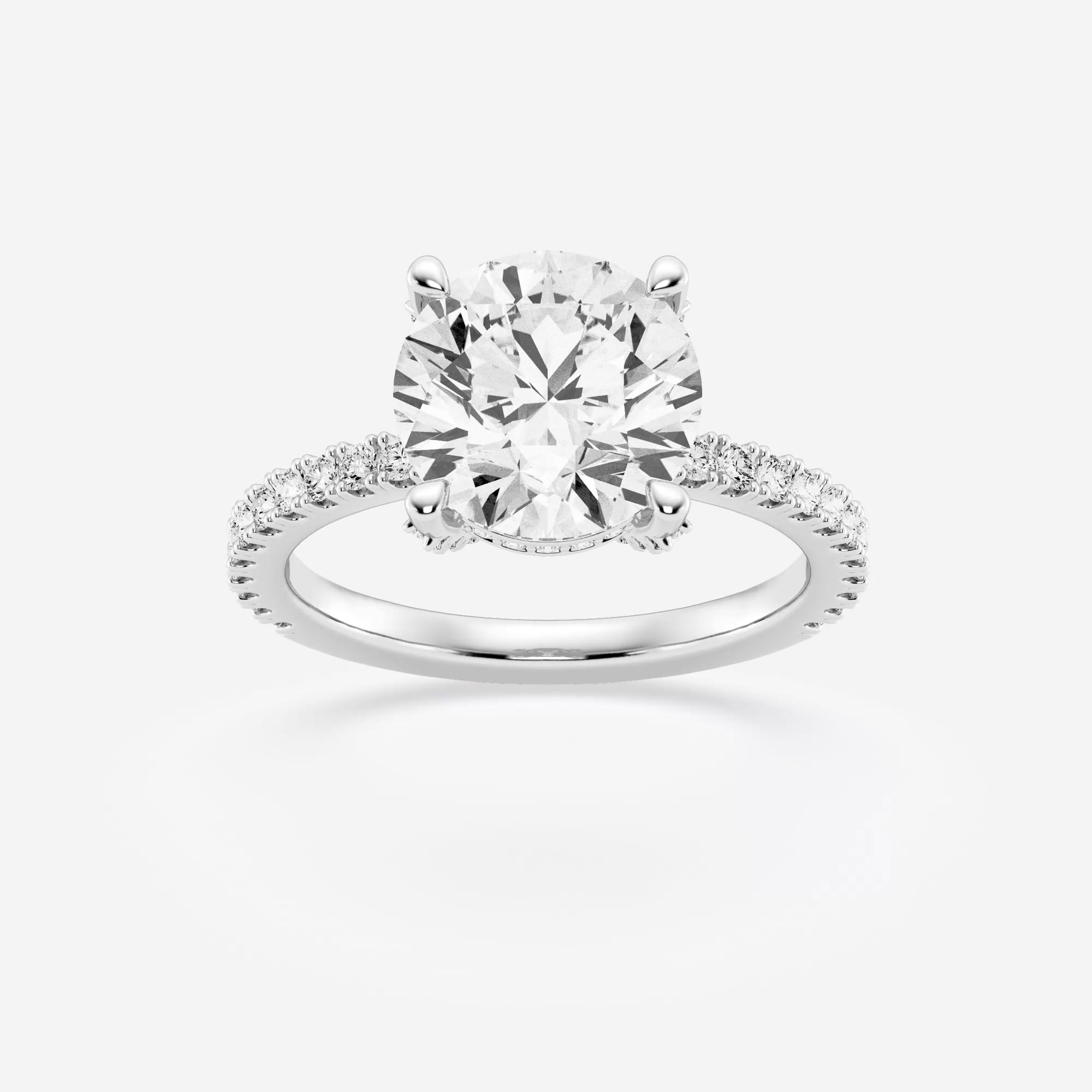 Badgley Mischka Colorless Ctw Round Lab Grown Diamond Hidden Halo