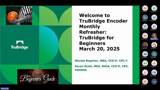 March 2025 Refresher: Encoder Refresher Training TruBridge Encoder for Beginners