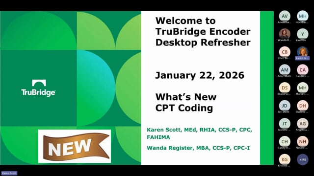 January 2026: 2026 Refresher What's New and CPT Coding