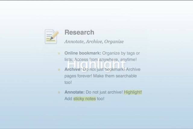 Diigo V4:   Research ~ annotate, archive, organize
