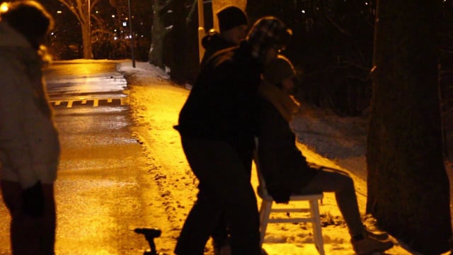 JJ in de sneeuw