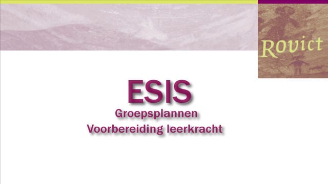 ESIS: Groepsplannen voorbereiding leerkracht