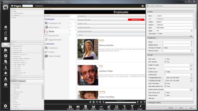 CatalogView Sections
