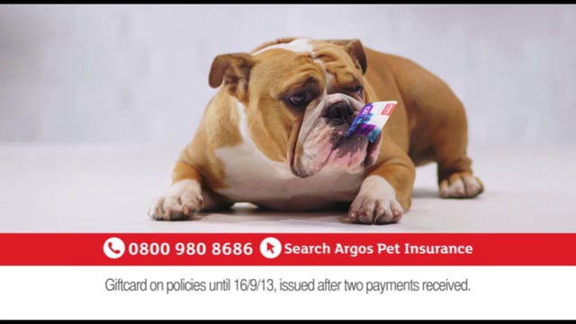Argos : Pet Insurance Advertisement